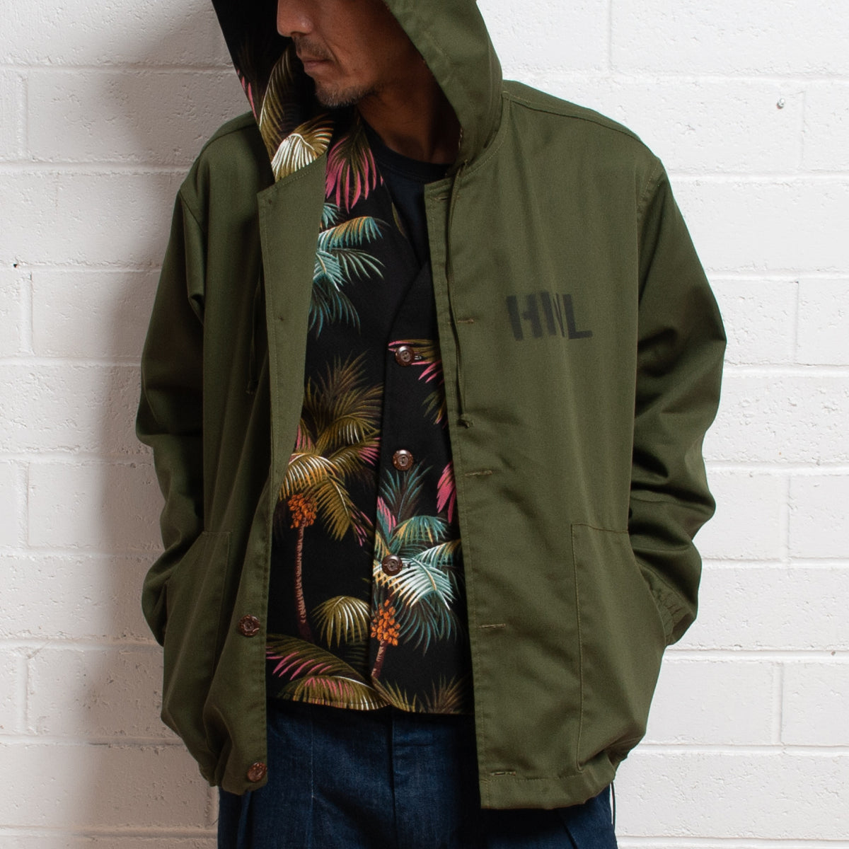 トップス hooded short vest - olive / pilot twill mens-peter-millar-olive-