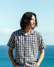 Palaka Open-collared Shirt "Navy"