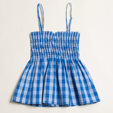 Palaka Smocked Top "Blue"