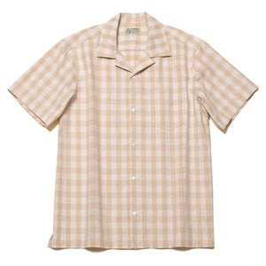 Palaka Open-collared Shirts "Sand" Size : XL