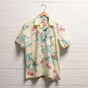 Cotton Aloha Shirts "Bird of Paradise Yellow"