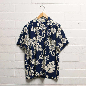 Rayon Aloha Shirts "Navy"