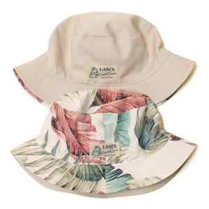 Reversible Hat "Leaves Beige"