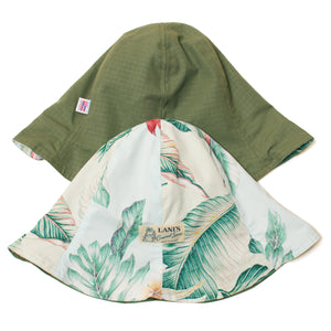 Reversible Tulip Hat "Bird of Paradise Light Blue"