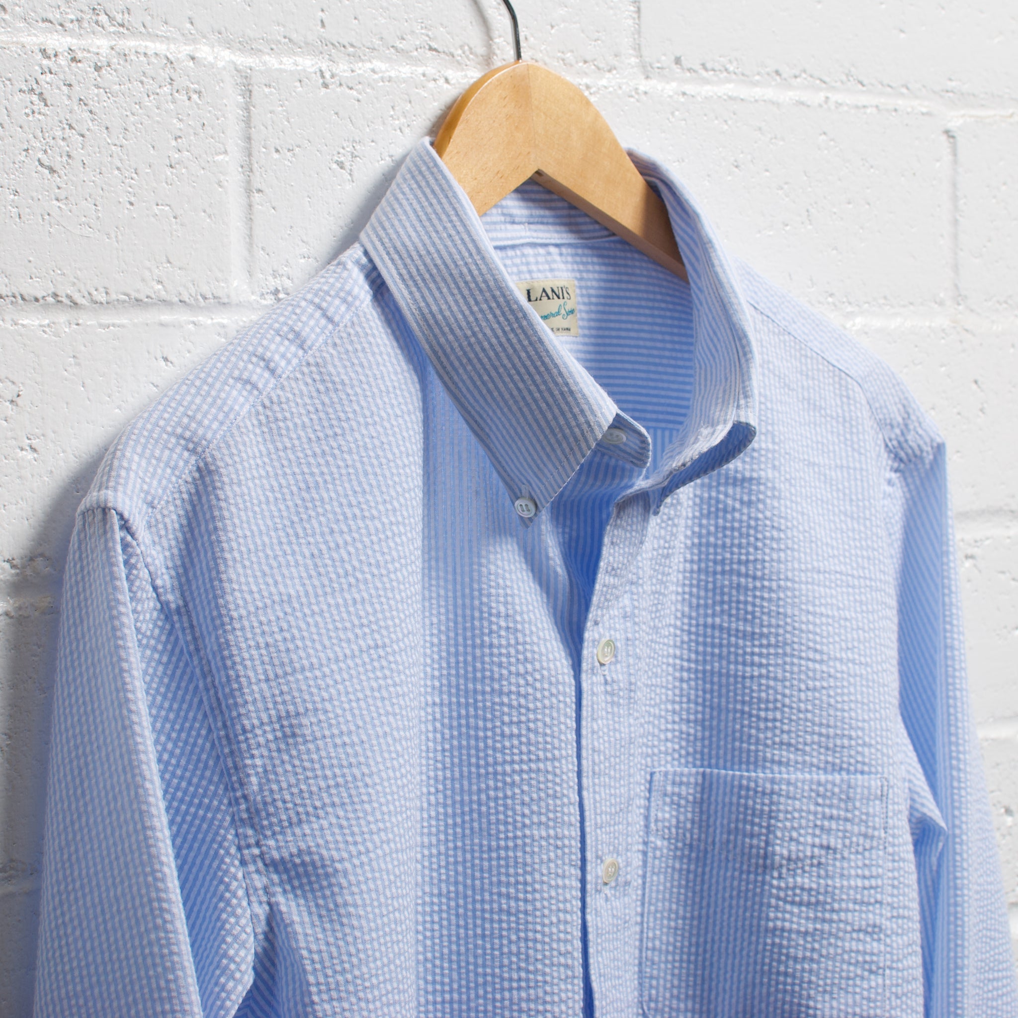 Long Sleeve BD Shirt Seersucker Blue / M Long Sleeve BD Shirt Seersucker Blue / M