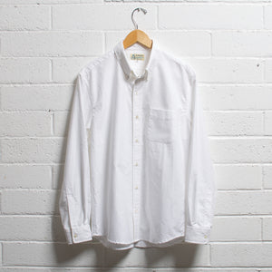 Long Sleeve Oxford BD Shirts "White"