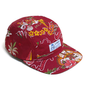 Camp Cap "Hawaii Life Burgundy"