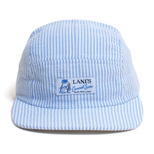 Seersucker Camp Cap "Blue"