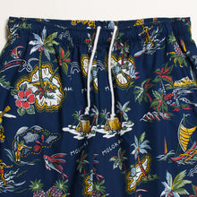 Cotton Walk Shorts "Island Map Navy"