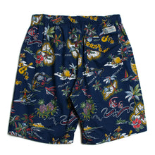 Cotton Walk Shorts "Island Map Navy"