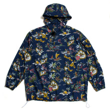 Cotton Pullover Hoodie "Island Map Navy"
