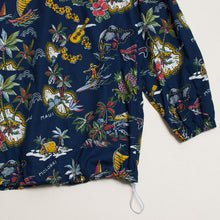 Cotton Pullover Hoodie "Island Map Navy"