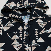 Hawaiian Barkcloth Hoodie "Kapa Black"