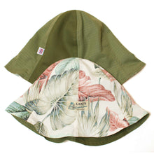 Reversible Tulip Hat "Ripstop x Leaves Natural"