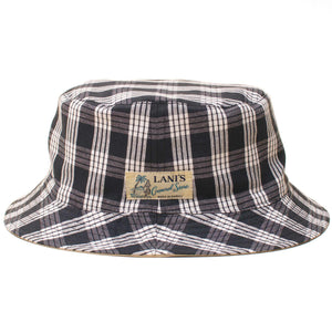 Reversible Palaka Hat "Black x Twill Beige"