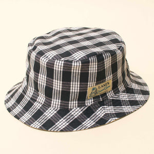 Reversible Palaka Hat "Black x Twill Beige"