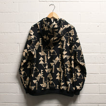 Hawaiian Barkcloth Hoodie "Kapa Black"