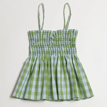 Palaka Smocked Top "Matcha"