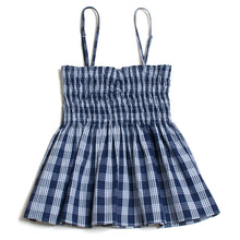 Palaka Smocked Top "Navy"