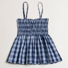 Palaka Smocked Top "Navy"