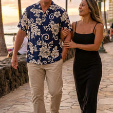 Rayon Aloha Shirt "Navy"