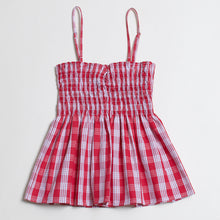 Palaka Smocked Top "Red"