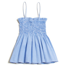 Seersucker Smocked Top "Blue"