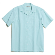 Seersucker Open-collared Shirt "Green"