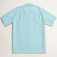 Seersucker Open-collared Shirt "Green"