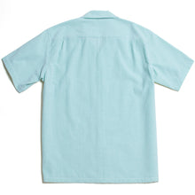 Seersucker Open-collared Shirt "Green"