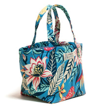 Barkcloth mini Tote Bag "Blue"