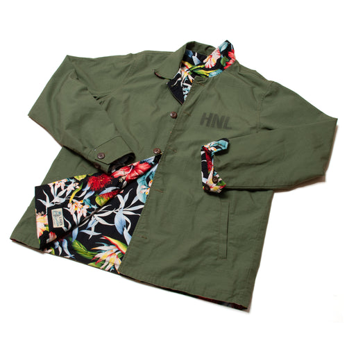 Ripstop x Hawaiian Floral Reversible Jacket 
