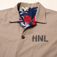 Ripstop x Hawaiian Floral Reversible Jacket "Beige"